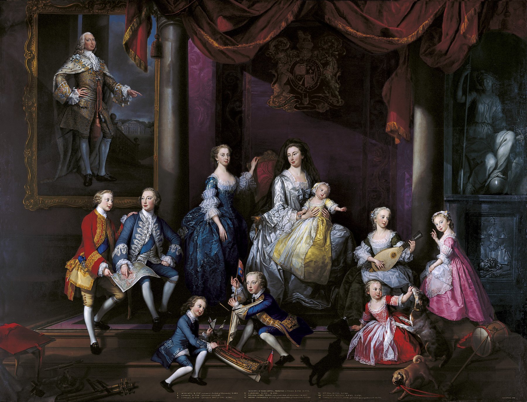 The Family of Frederick, Prince of Wales, painted by George Knapton